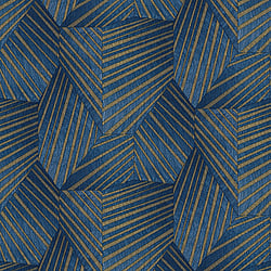 Galerie Wallcoverings Product Code 10152-08 - Elle Decoration Wallpaper Collection - Blue Gold Colours - Art Deco Geometric Design