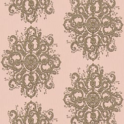 Galerie Wallcoverings Product Code 10154-05 - Elle Decoration Wallpaper Collection - Blush Pink Gold Colours - Baroque Damask Design