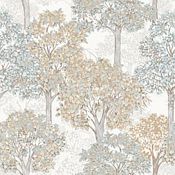Galerie Wallcoverings Product Code 12323 - Little Explorers 2 Wallpaper Collection - Heavenly Colours - For a fresh way to bring a bit more nature into your interior decor, bring home a lush, leafy wallpaper like this botanical design. This cottage style pattern is intricate with a full, lush appearance and comes in a beautiful palette of pink, green and soft blue shades. Cottage Tree makes for an eye-pleasing accent wall in a relaxing bedroom, neutral living space, Boho bathroom, or chilled-out dining room. It pairs perfectly with neutral tones, warm lighting, and natural materials like bamboo and rattan. Design