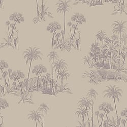 Galerie Wallcoverings Product Code 12596 - Ted Baker Fantasia Wallpaper Collection - Beige Purple Colours - Laurel Design