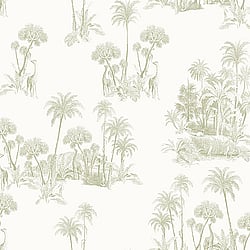 Galerie Wallcoverings Product Code 12598 - Ted Baker Fantasia Wallpaper Collection - Cream Green Colours - Laurel Design