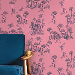 Galerie Wallcoverings Product Code 12601 - Ted Baker Fantasia Wallpaper Collection - Pink Blue Colours - Laurel Design
