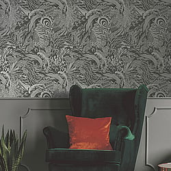 Galerie Wallcoverings Product Code 12611 - Ted Baker Fantasia Wallpaper Collection - Grey Silver Colours - Eastern Tide Design