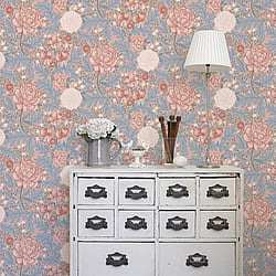 Galerie Wallcoverings Product Code 14001 - Ekbacka Wallpaper Collection - Pink Grey Colours - Camille Design