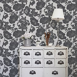 Galerie Wallcoverings Product Code 14025 - Ekbacka Wallpaper Collection - Monochrome Colours - Papaver Design