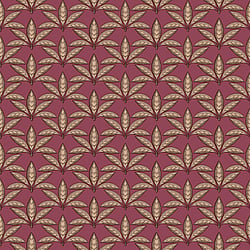 Galerie Wallcoverings Product Code 18514 - Into The Wild Wallpaper Collection - Red Gold Colours - Leaf Motif Design