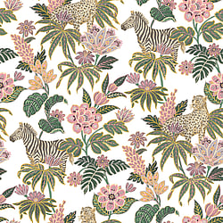 Galerie Wallcoverings Product Code 18522 - Into The Wild Wallpaper Collection - Green Pink Colours - Into the Wild Design