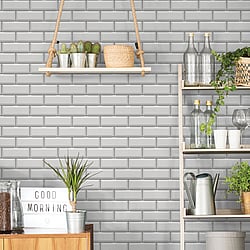 Galerie Wallcoverings Product Code 18531 - Into The Wild Wallpaper Collection - White Colours - Metro Tile Design