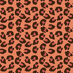 Galerie Wallcoverings Product Code 18538 - Into The Wild Wallpaper Collection - Orange Colours - Leopard Print Design