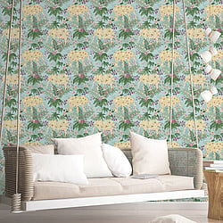 Galerie Wallcoverings Product Code 18547 - Into The Wild Wallpaper Collection - Blue Colours - Elephant Design