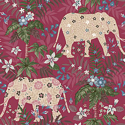 Galerie Wallcoverings Product Code 18548 - Into The Wild Wallpaper Collection - Red Colours - Elephant Design
