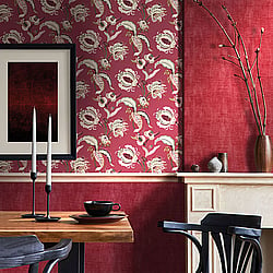 Galerie Wallcoverings Product Code 18554 - Into The Wild Wallpaper Collection - Red Colours - Abstract Floral Design