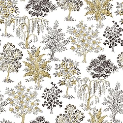 Galerie Wallcoverings Product Code 18557 - Into The Wild Wallpaper Collection - Yellow Colours - Alberi Trees Design
