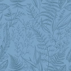 Galerie Wallcoverings Product Code 18563 - Into The Wild Wallpaper Collection - Blue Colours - Botanical Design