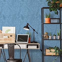 Galerie Wallcoverings Product Code 18563 - Into The Wild Wallpaper Collection - Blue Colours - Botanical Design