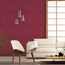 Galerie Wallcoverings Product Code 18564 - Into The Wild Wallpaper Collection - Red Colours - Botanical Design