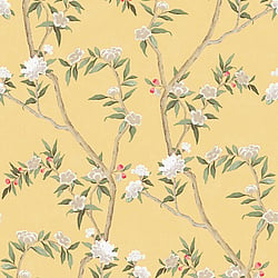Galerie Wallcoverings Product Code 1900-3 - Spring Blossom Wallpaper Collection - Yellow Colours - CHINOISERIE Design