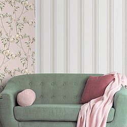 Galerie Wallcoverings Product Code 1909-4 - Spring Blossom Wallpaper Collection - Taupe Colours - STRIPES Design