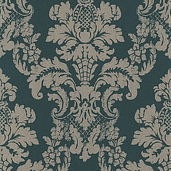 Galerie Wallcoverings Product Code 200252 - Venise Wallpaper Collection - Dark Green Colours - Damask Design