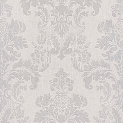 Galerie Wallcoverings Product Code 200257 - Venise Wallpaper Collection - White Grey Colours - Damask Design