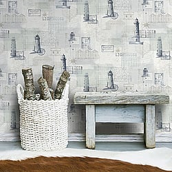 Galerie Wallcoverings Product Code 21025 - Skagen Wallpaper Collection - Blue Cream Colours - Nordic Nautical Design