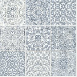 Galerie Wallcoverings Product Code 21033 - Skagen Wallpaper Collection - Blue Colours - Funky Tiles Design
