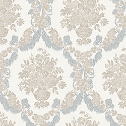 Galerie Wallcoverings Product Code 23626 - Italian Classics 4 Wallpaper Collection - Blue Beige Colours - Floral Damask Design