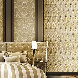 Galerie Wallcoverings Product Code 23632 - Italian Classics 4 Wallpaper Collection - Gold Colours - Damasco Design