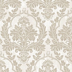 Galerie Wallcoverings Product Code 25712 - Cottage Chic Wallpaper Collection - Cream Brown Colours - Damasco Platino Design