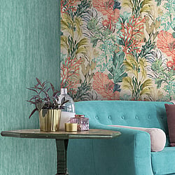 Galerie Wallcoverings Product Code 26723 - Tropical Wallpaper Collection - Blue Banana Colours - Tuvalu Design