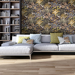 Galerie Wallcoverings Product Code 26729 - Tropical Wallpaper Collection - Walnut Colours - Moorea Design