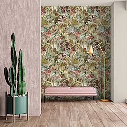 Galerie Wallcoverings Product Code 26738 - Tropical Wallpaper Collection - Peanut Colours - Kiribati Design