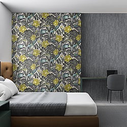 Galerie Wallcoverings Product Code 26745 - Tropical Wallpaper Collection - Blackberry Colours - Palau Design