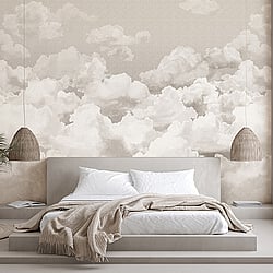 Galerie Wallcoverings Product Code 26783 - Crafted Wallpaper Collection - Beige White Taupe Colours - Clouds Design