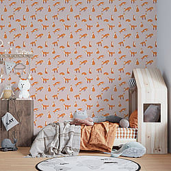 Galerie Wallcoverings Product Code 26840 - Great Kids Wallpaper Collection -  Friendly Foxes Design