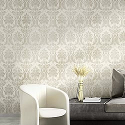 Galerie Wallcoverings Product Code 28803 - Italian Style Wallpaper Collection - Beige Colours - DAMASCO THEMA Design