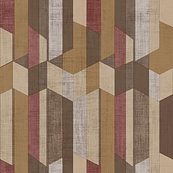 Galerie Wallcoverings Product Code 29928 - Italian Textures 2 Wallpaper Collection - Brown Red Colours - Geo Design