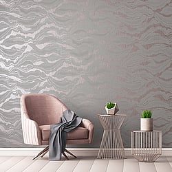 Galerie Wallcoverings Product Code 30025 - Slow Living Wallpaper Collection - Grey Lilac Pink Colours - Reflection Dusty Lilac Design