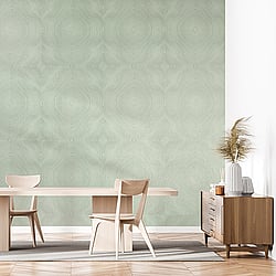 Galerie Wallcoverings Product Code 30029 - Slow Living Wallpaper Collection - Wasabi Green Colours - Flow Wasabi green Design