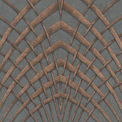 Galerie Wallcoverings Product Code 32256 - Avalon Wallpaper Collection - Anthracite Copper Colours - Art Deco Design