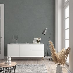 Galerie Wallcoverings Product Code 32405 - City Glam Wallpaper Collection - Dark Grey Colours - Textured Plain Design