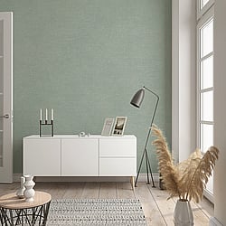 Galerie Wallcoverings Product Code 32415 - Flora Wallpaper Collection - Grey Green Colours - Linen Texture Design