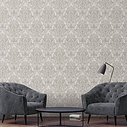 Galerie Wallcoverings Product Code 32603 - City Glam Wallpaper Collection - Beige Gold Colours - Floral Damask Design