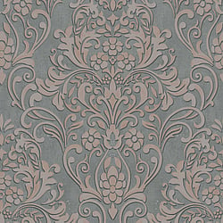 Galerie Wallcoverings Product Code 32604 - City Glam Wallpaper Collection - Rose Gold Grey Colours - Floral Damask Design