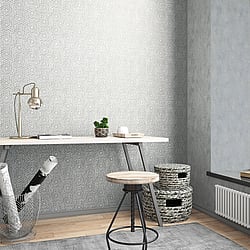Galerie Wallcoverings Product Code 32610 - City Glam Wallpaper Collection - Grey Gold Colours - Hex Geometric Design