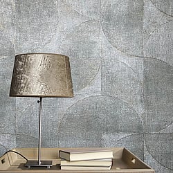 Galerie Wallcoverings Product Code 32820 - Perfecto 2 Wallpaper Collection - Grey Colours - Rustic Circle Design