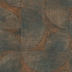 Galerie Wallcoverings Product Code 32822 - Perfecto 2 Wallpaper Collection - Orange Brown Black Colours - Rustic Circle Design