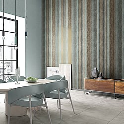 Galerie Wallcoverings Product Code 32839 - Perfecto 2 Wallpaper Collection - Brown Blue Grey Colours - Striped Texture Design