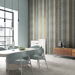 Galerie Wallcoverings Product Code 32839 - Perfecto 2 Wallpaper Collection - Brown Blue Grey Colours - Striped Texture Design