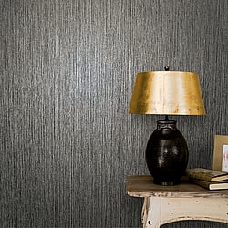 Galerie Wallcoverings Product Code 32843 - Perfecto 2 Wallpaper Collection - Black Colours - Verticle Texture Design